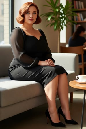 Kadın Büyük Beden Bodycon Midi Uzun Kollu V Yaka Dokuma Elbise Şık Akşam Davetleri İçin İdeal
