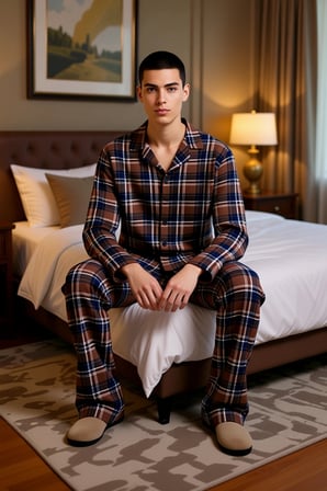 Erkek Ekose Pijama Takımı Gömlek Yaka Uzun Kollu Fonksiyonel Dayanıklı Kaliteli Konforlu Şık