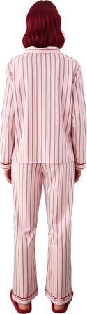 Kadın Belmando Dokuma Çizgili Pijama Takımı Fonksiyonel Dayanıklı Kaliteli Konforlu Modern