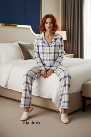 Kadın Ekoseli Viskon Pijama Seti Fonksiyonel Dayanıklı Kaliteli Konforlu Estetik Premium Şık
