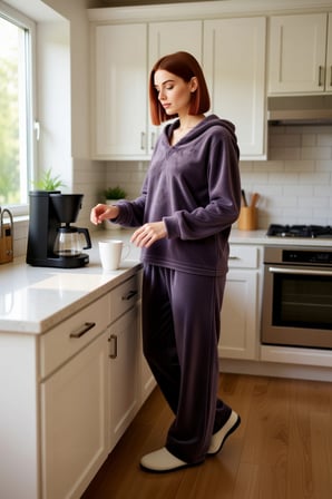 Kadın Yumuşak Peluş Kapüşonlu Pijama Takımı Fonksiyonel Dayanıklı Kaliteli Konforlu Modern