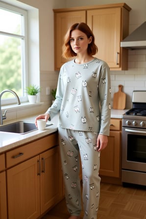 Şirin Göz Figürlü Kadın Pijama Seti Fonksiyonel Dayanıklı Kaliteli Konforlu Estetik Modern