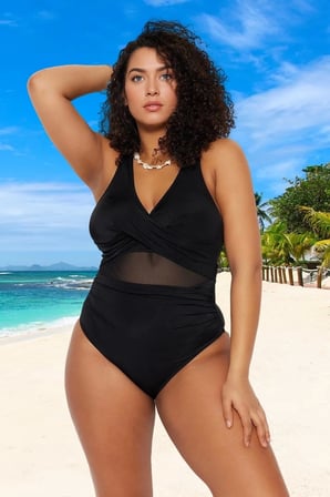 Konforlu Plus Size Mayo Tasarım Büyük Beden Premium Kalite Plaj Ve Havuz İçin Geniş