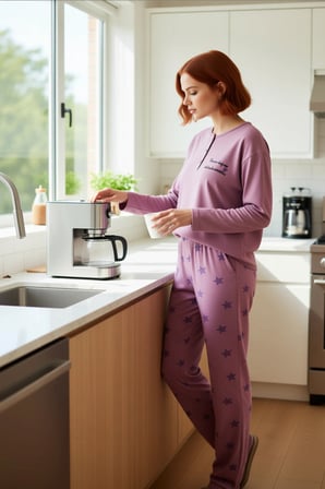 Kadın Yıldız Desenli Konforlu Pijama Seti Fonksiyonel Dayanıklı Kaliteli Estetik Premium Şık