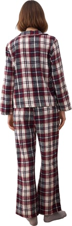 Kadın Flanel Ekose Pijama Takımı Gömlek Yaka Uzun Kollu Fonksiyonel Dayanıklı Kaliteli Şık
