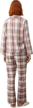 Kadın Flanel Ekose Pijama Takımı Gömlek Yaka Uzun Kollu Fonksiyonel Dayanıklı Kaliteli Şık