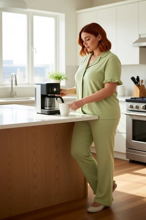 Kadın Gömlek Yaka Fırfırlı Örme Pijama Takımı Fonksiyonel Dayanıklı Kaliteli Konforlu Spor