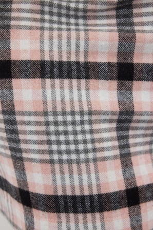 Moda Büyük Beden Regular Ekose Desen Günlük Mini Boy Kadın Ekose Kareli Dokuma Büyük Beden Etek