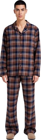 Erkek Ekose Pijama Takımı Gömlek Yaka Uzun Kollu Fonksiyonel Dayanıklı Kaliteli Konforlu Şık