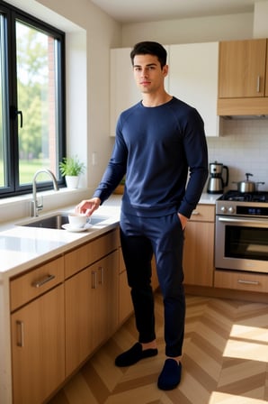 Erkek Waffle Dokuma Sweatshirt ve Pantolon Takımı Haki Fonksiyonel Dayanıklı Kaliteli Spor