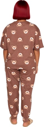 Cool Ayıcık Baskılı Pijama Takımı Kadın Fonksiyonel Dayanıklı Kaliteli Konforlu Estetik Şık