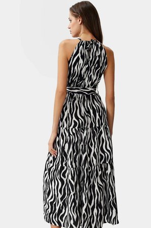 Kolsuz Halter Yaka Çok A line Maxi Elbise Yaz İçin Şık ve Rahat Modern Stil Yüksek Kalite