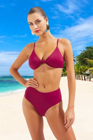 Tasarım Bikini Takımı Esnek Kumaş Hızlı Kuruyan Yüksek Konfor Yaz Koleksiyonu Plaj Ve Havuz İçin