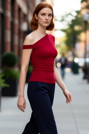 Kadın Yazlık Bluz Fitted Asimetrik Yaka Düşük Kol Dokuma Sandy Polyester Elastan Karışımı