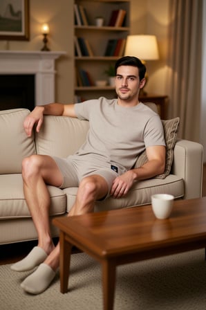 Erkek Waffle Dokulu Bisiklet Yaka Kısa Kollu Pijama Seti Fonksiyonel Dayanıklı Kaliteli Şık
