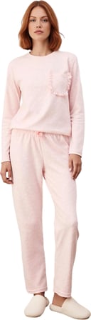 Kadın Kalp Desenli Pijama Takımı Fonksiyonel Dayanıklı Kaliteli Konforlu Estetik Premium Şık
