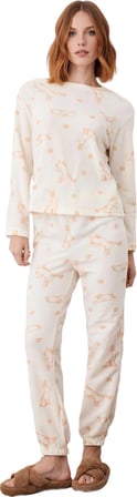 Kadın Polar Pijama Takımı Hayvan Desenli Fonksiyonel Dayanıklı Kaliteli Konforlu Estetik Şık