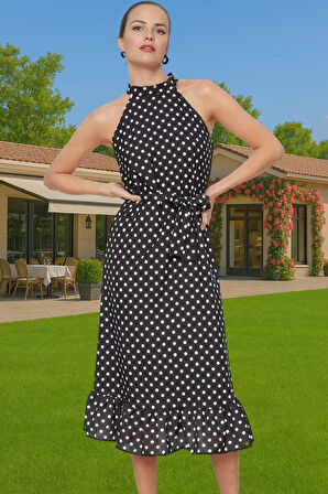 Astarlı A Kesim Midi Elbise Moss Krep Kumaş Çok Yönlü Seçkin Malzeme Trend Tasarım Mükemmel Uyum