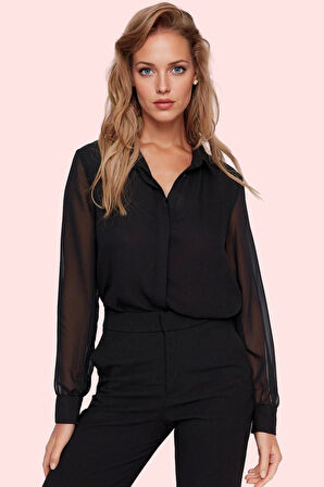 Kadın Şık Dokuma Gömlek Basic Siluet Nefes Alan Kumaş Günlük Ve İş Yaz Aylarının Vazgeçilmezi