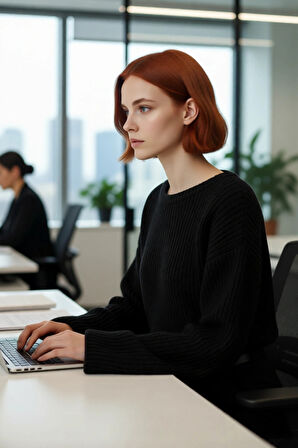 Kadın Gri %100 Akrilik Oversize Selanik Dokuma Bisiklet Yaka İspanyol Kol Crop Triko Kazak