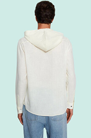 Erkek Pamuk Regular Fit Gömlek; Kapüşonlu Fermuarlı Günlük Stil Yaz Aylarının Vazgeçilmezi