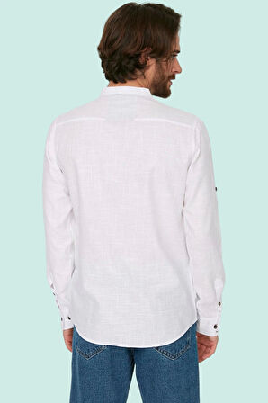 Erkek Pamuklu Slim Fit Hakim Yaka Gömlek Yazın Rahatlığı ve Şıklığı Yaz Aylarının Vazgeçilmezi