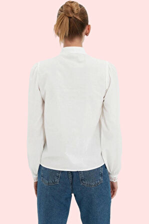 Kadın Pamuklu Dokuma Gömlek Renk Dantel Detaylı Şık Gece Koleksiyonu Yaz Aylarının Vazgeçilmezi