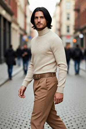 Erkek Balıkçı Yaka Triko Kazak Regular Kalıbı İle Günlük Ve Smart Kombinler İçin İdeal Bir Parça