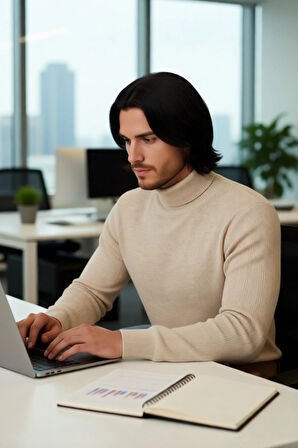 Erkek Balıkçı Yaka Triko Kazak Regular Kalıbı İle Günlük Ve Smart Kombinler İçin İdeal Bir Parça