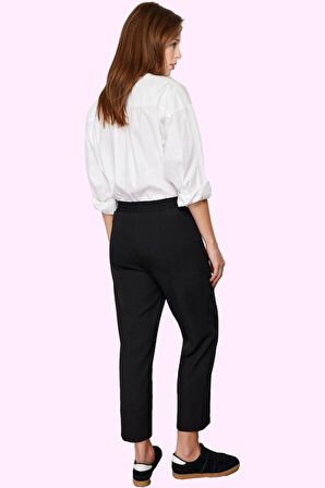 Kadın Lastikli Bel Boru Paça Pantolon Koleksiyonu Günlük Şıklık Yaz Aylarının Vazgeçilmezi