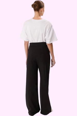 Kadın Düz Desenli Geniş Paça Pantolon Yüksek Bel Wide Leg Kesim Günlük Ve İş Modern Tasarım
