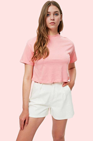 Kadın Yüksek Bel City Short Denim Şort Pamuklu Renk Günlük Kullanım için İdeal Özel Günler