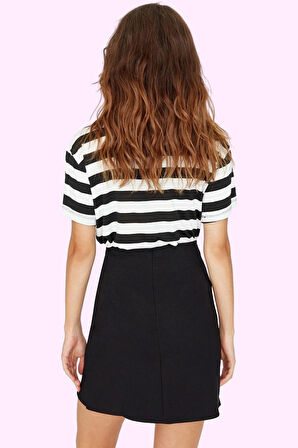 Kadın Kemerli Yüksek Bel Mini Etek Sarong Silüet Günlük Kombinler Yaz Aylarının Vazgeçilmezi