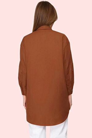 Kadın Poplin Dokuma Gömlek Günlük Ve İş Hayatı İçin Özel Günler Yaz Aylarının Vazgeçilmezi