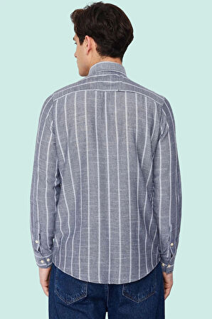 Erkek Pamuklu Çizgili Gömlek Şıklık ve Rahatlığın Buluştuğu Nokta Yaz Aylarının Vazgeçilmezi