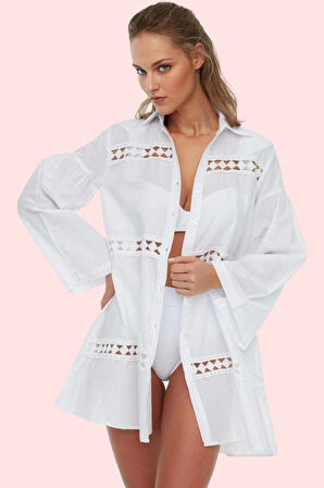 Kadın Pamuklu Uzun Kollu Dokuma Gömlek Rahat Kesim ve Yazlık Tasarım Yaz Aylarının Vazgeçilmezi