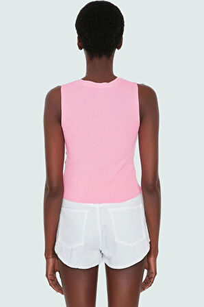 Triko Bluz Bisiklet Yaka Kolsuz Rahat Günlük Yazlık Modern Stil Seçkin Malzeme