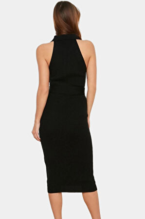 Kemer Detaylı Triko Elbise Yazlık Rahat ve Şık Özel Tasarım Profesyonel Görünüm