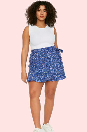 Kadın Büyük Beden Yazlık Şort Etek Viskoz Kumaşlı Rahat Günlük Kullanım Yaz Aylarının Vazgeçilmezi