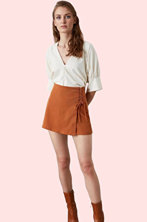 Kadın Yüksek Bel Şort Etek Günlük Kullanım İçin İdeal Şık Tasarım Yaz Aylarının Vazgeçilmezi