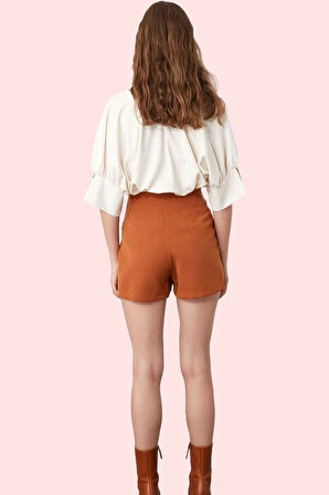 Kadın Yüksek Bel Şort Etek Günlük Kullanım İçin İdeal Şık Tasarım Yaz Aylarının Vazgeçilmezi