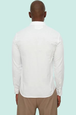 Erkek Slim Fit Düğmeli Gömlek; Apolet Detayı Günlük Şıklık Hafta Sonu Yaz Aylarının Vazgeçilmezi