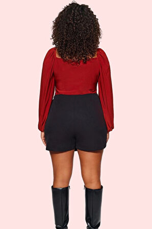 Büyük Beden Kadın Esnek Dokuma Şort Etek Günlük Kombinler İçin İdeal Yaz Aylarının Vazgeçilmezi