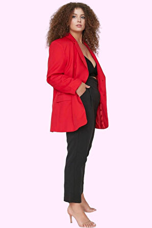 Kadın Büyük Beden Pantolon Yüksek Bel Regular Boy Finike Dokuma Yaz Aylarının Vazgeçilmezi