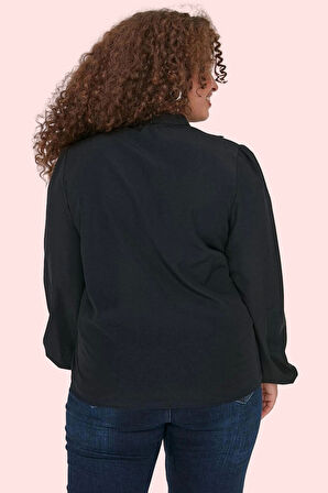 Kadın Düz Desenli Hakim Yaka Büyük Beden Gömlek Rahat Günlük Kullanım Yaz Aylarının Vazgeçilmezi