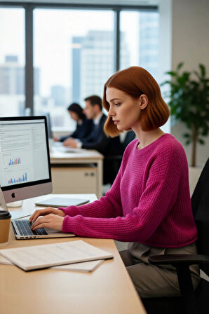 Kadınlara Özel Düşük Kollu Oversize Basic Super Crop Akrilik Kışlık Triko Kazak Şık ve Rahat