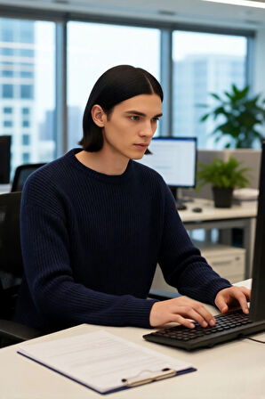 Soğuk Kış Günleri İçin Erkek Oversize Kalıp Bisiklet Yaka Rahat Triko Kazak Basic Stil Kaliteli