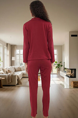 Rahat ve Şık %100 Pamuklu Pijama Takımı Penguen Desenli Görünüm Günlük Kullanım İçin