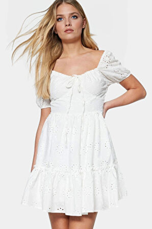 Pamuklu Brode Elbise Rahat Şık ve Mini Dayanıklı Malzeme Kaliteli İşçilik Yüksek Kalite