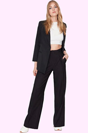 Kadın Regular Pantolon Finike Dokuma Kumaş Casual Stil Rahat Kesim Yaz Aylarının Vazgeçilmezi